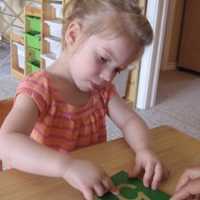 Child doing classwork